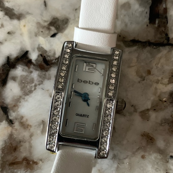 BEBE Vintage Genuine Leather Rhinestone Watch - Picture 3 of 8